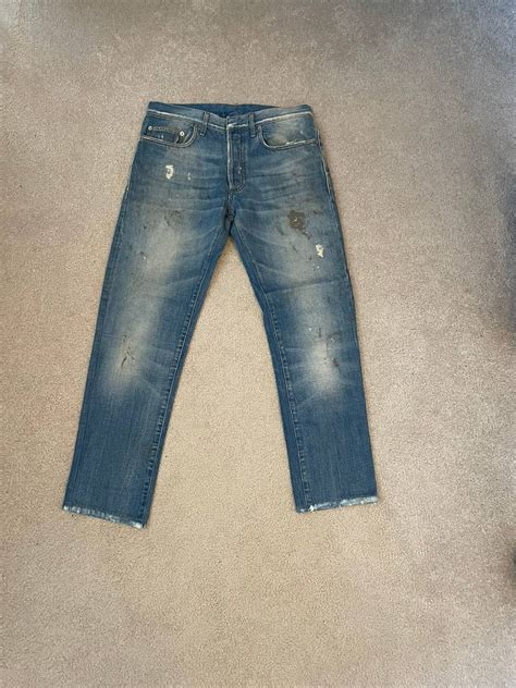 dior distressed jeans|dior denim jeans.